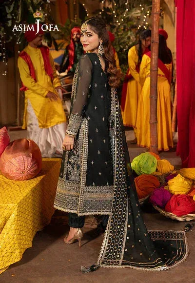 Asim Jofa Chamak Damak Festive 24 Green Chiffon – view 2 – Poshaq