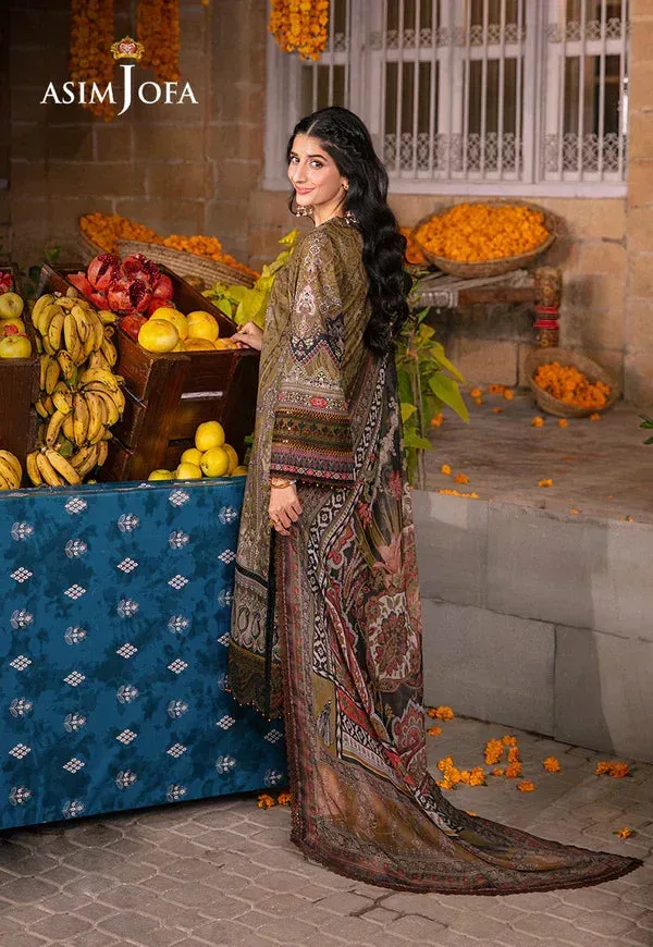 Asim Jofa Aira Summer Prints Green Organza – view 4 – Poshaq