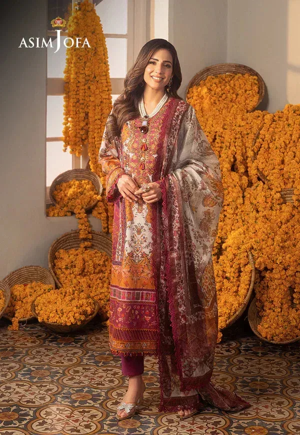 Asim Jofa Aira Summer Prints Silver Jacquard – view 4 – Poshaq
