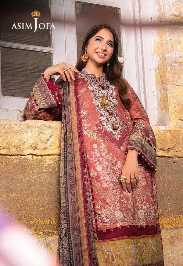 Asim Jofa Aira Summer Prints Pink Organza – view 2 – Poshaq
