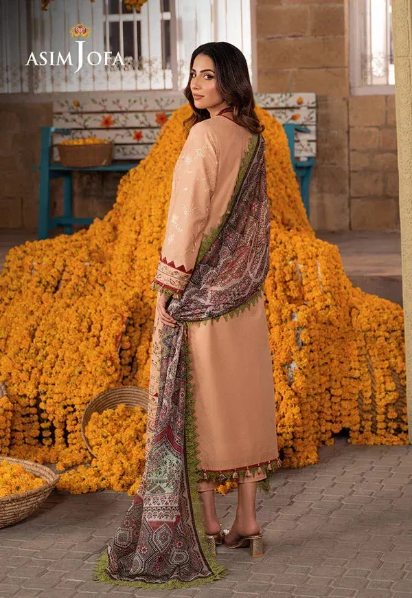 Asim Jofa Aira Summer Prints Pink Jacquard – view 2 – Poshaq