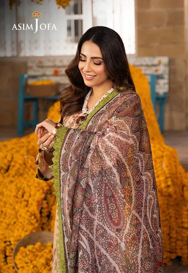Asim Jofa Aira Summer Prints Pink Jacquard – view 4 – Poshaq