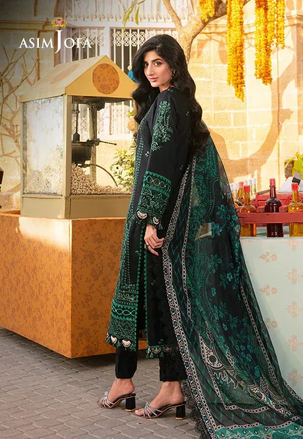 Asim Jofa Aira Summer Prints Black Jacquard – view 2 – Poshaq