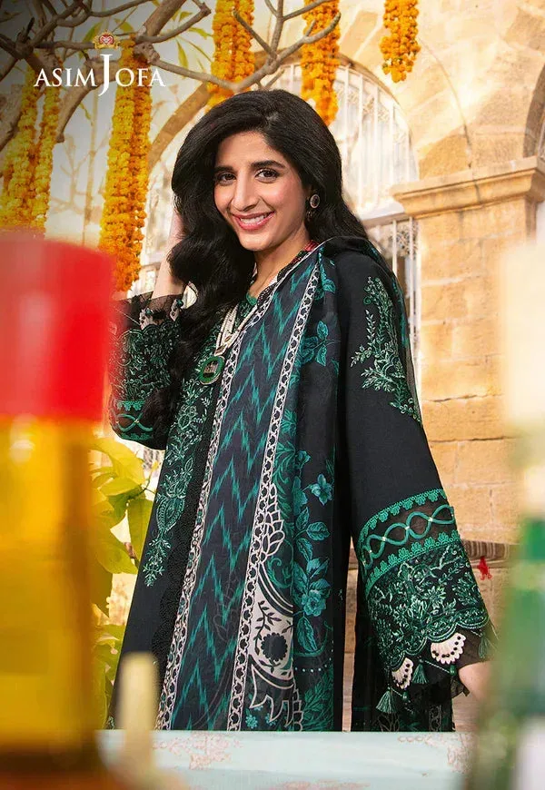 Asim Jofa Aira Summer Prints Black Jacquard – view 4 – Poshaq