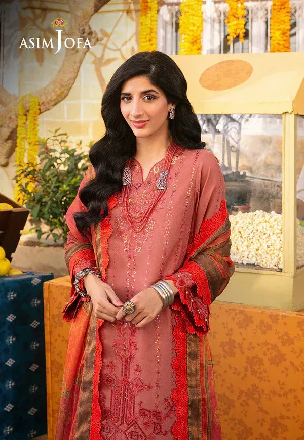Asim Jofa Aira Summer Prints Pink Cambric – view 3 – Poshaq