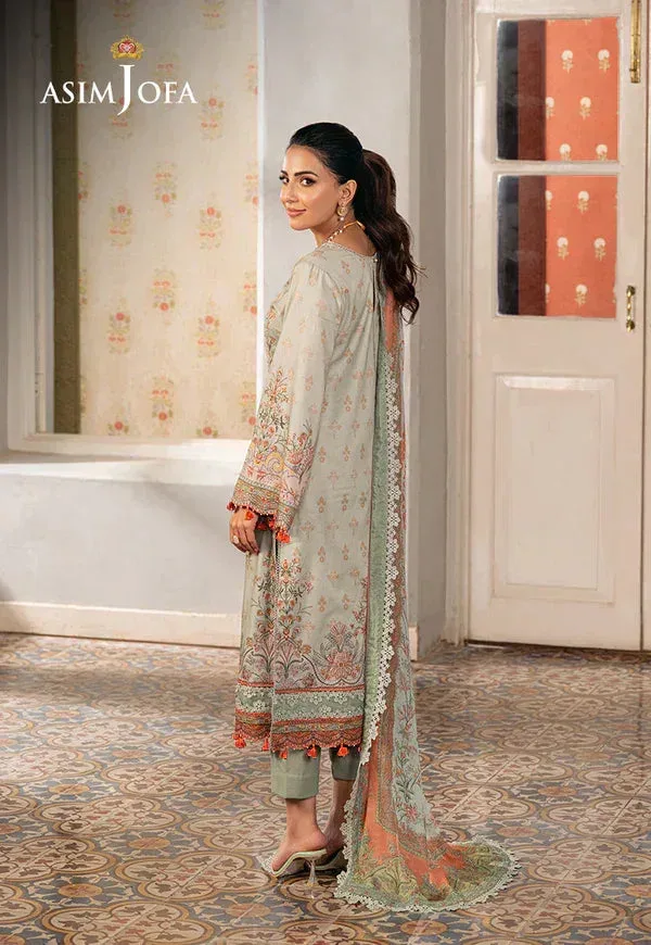 Asim Jofa Aira Summer Prints Green Jacquard – view 2 – Poshaq