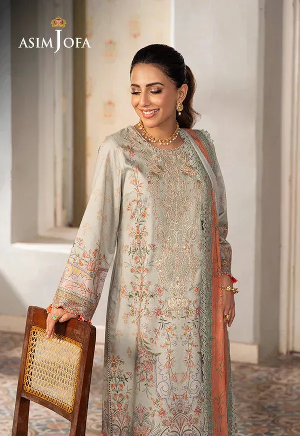 Asim Jofa Aira Summer Prints Green Jacquard – view 3 – Poshaq