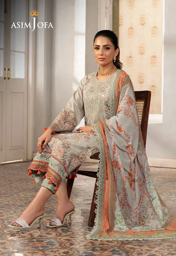 Asim Jofa Aira Summer Prints Green Jacquard – view 4 – Poshaq
