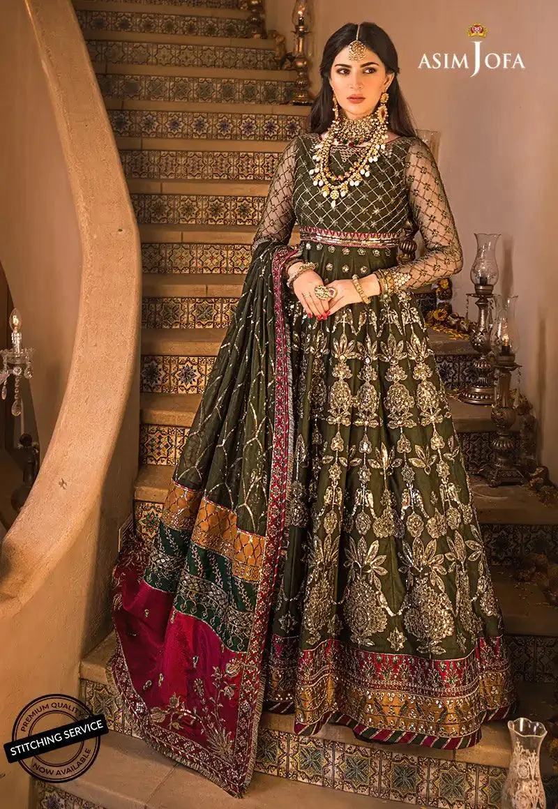 Asim Jofa Baad-e-Naubahar Mustard Chiffon – view 1 – Poshaq