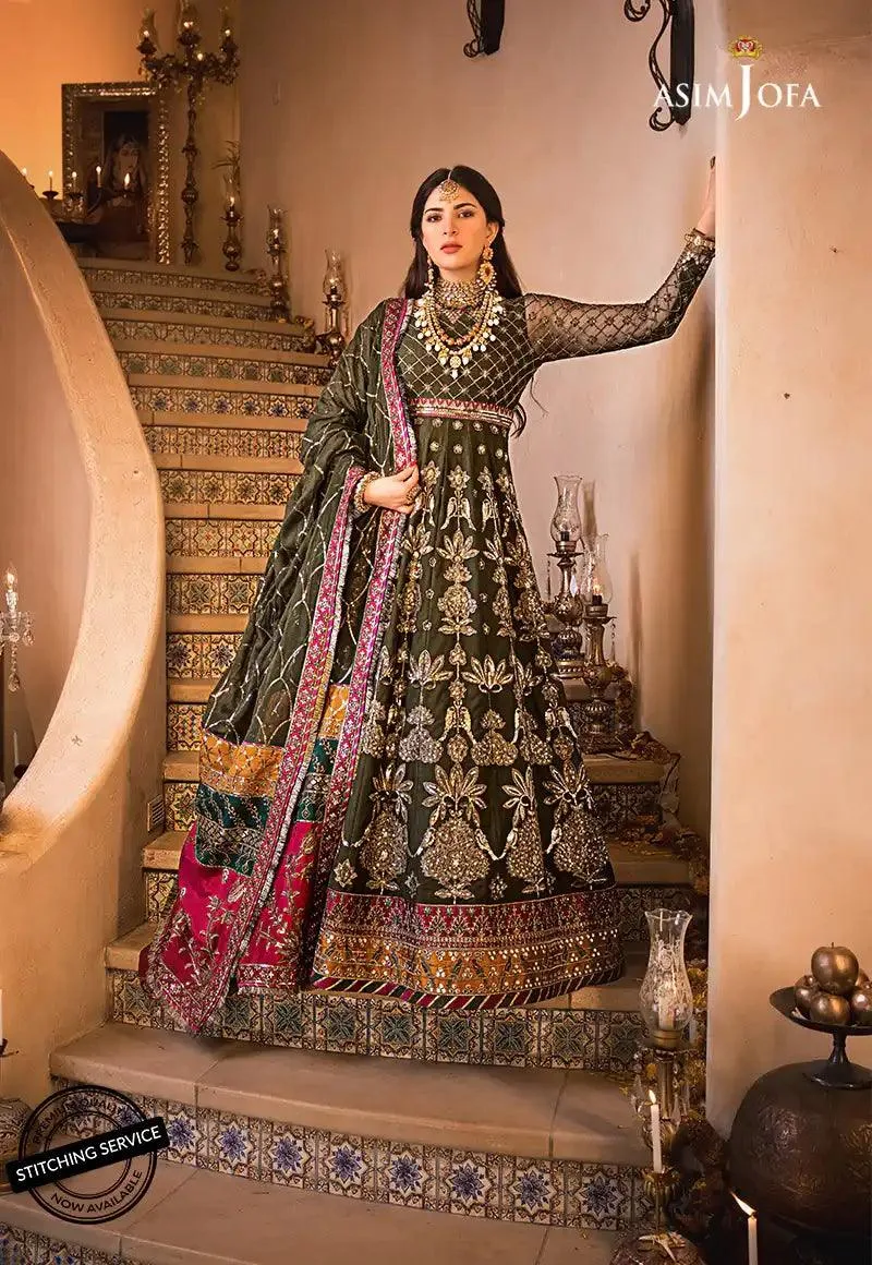 Asim Jofa Baad-e-Naubahar Mustard Chiffon – view 5 – Poshaq
