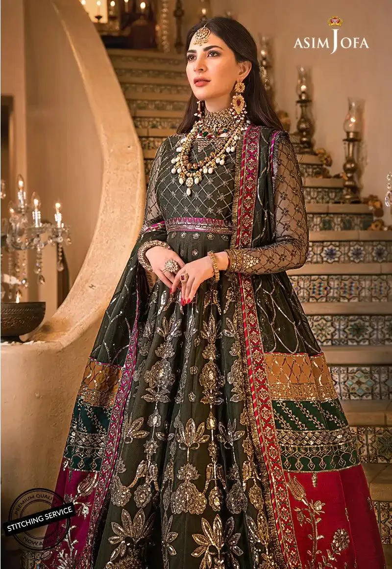 Asim Jofa Baad-e-Naubahar Mustard Chiffon – view 6 – Poshaq