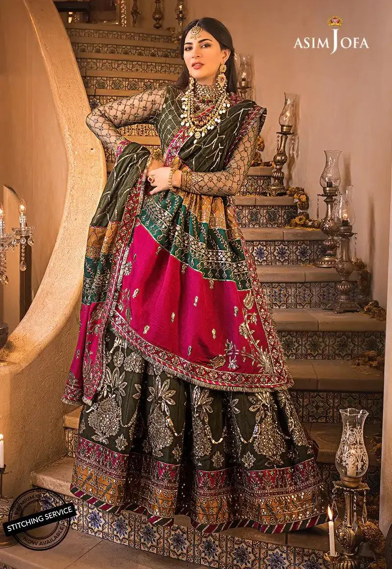 Asim Jofa Baad-e-Naubahar Mustard Chiffon – view 7 – Poshaq