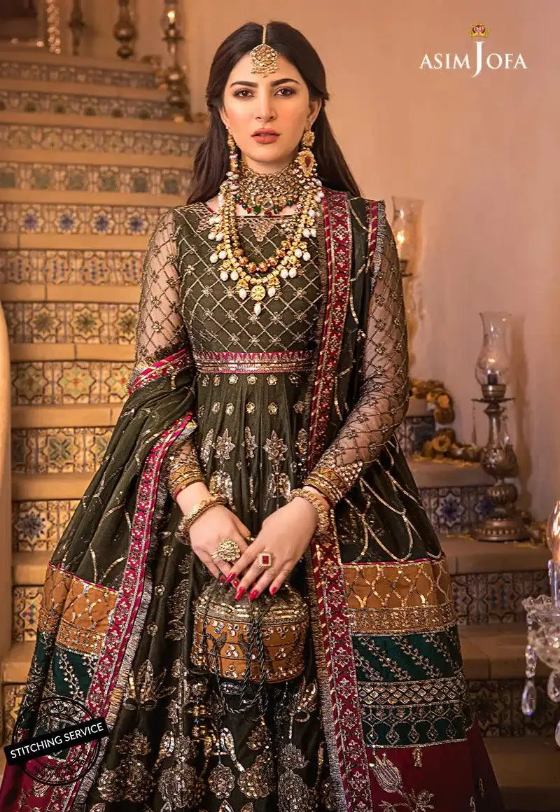 Asim Jofa Baad-e-Naubahar Mustard Chiffon – view 8 – Poshaq