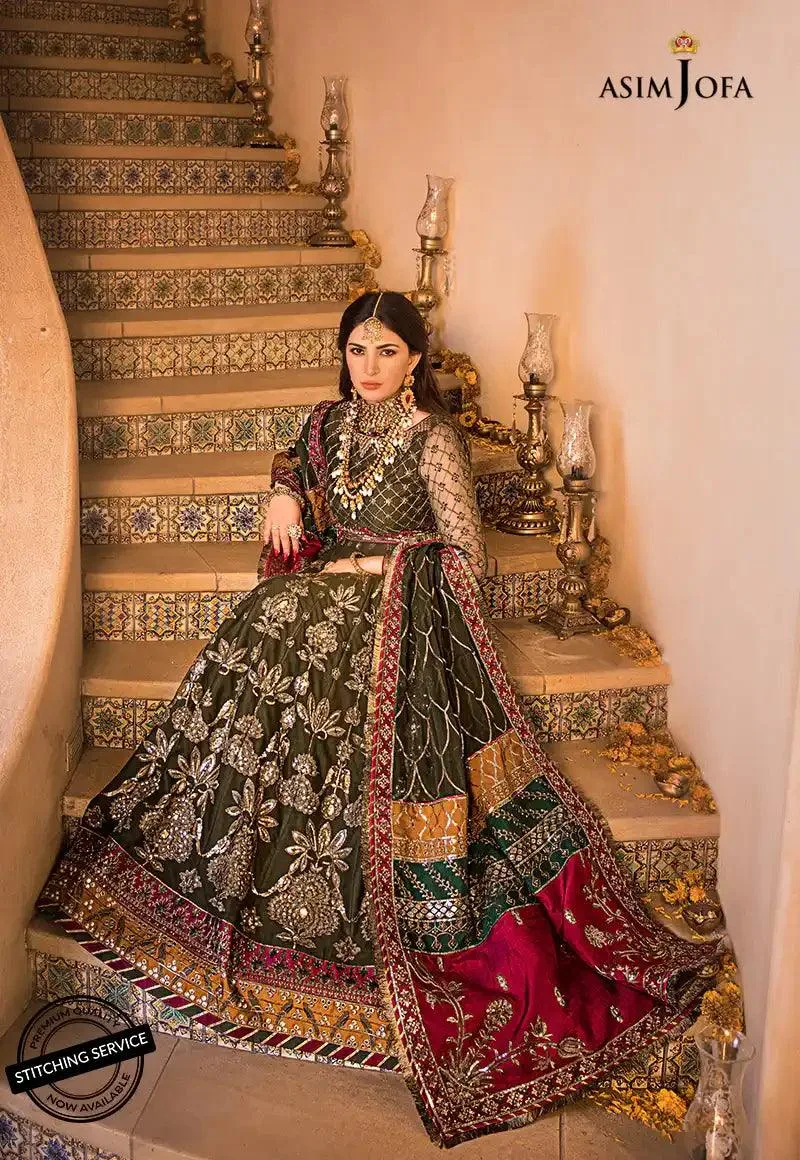 Asim Jofa Baad-e-Naubahar Mustard Chiffon – view 9 – Poshaq