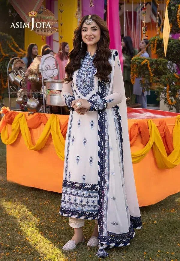 Asim Jofa Dastaan Collection 24 Off White Organza – view 10 – Poshaq