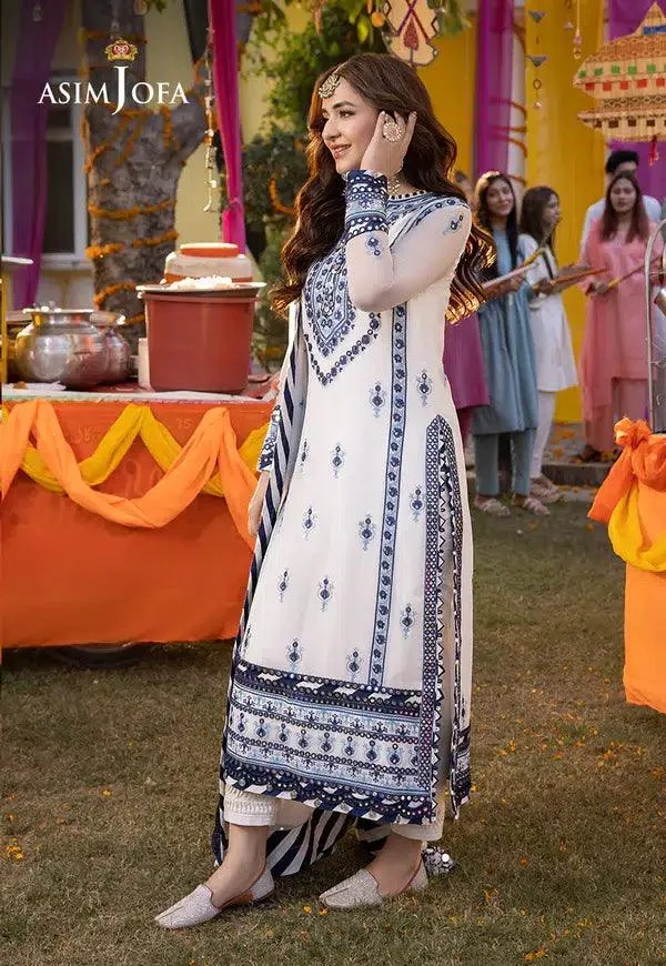 Asim Jofa Dastaan Collection 24 Off White Organza – view 6 – Poshaq