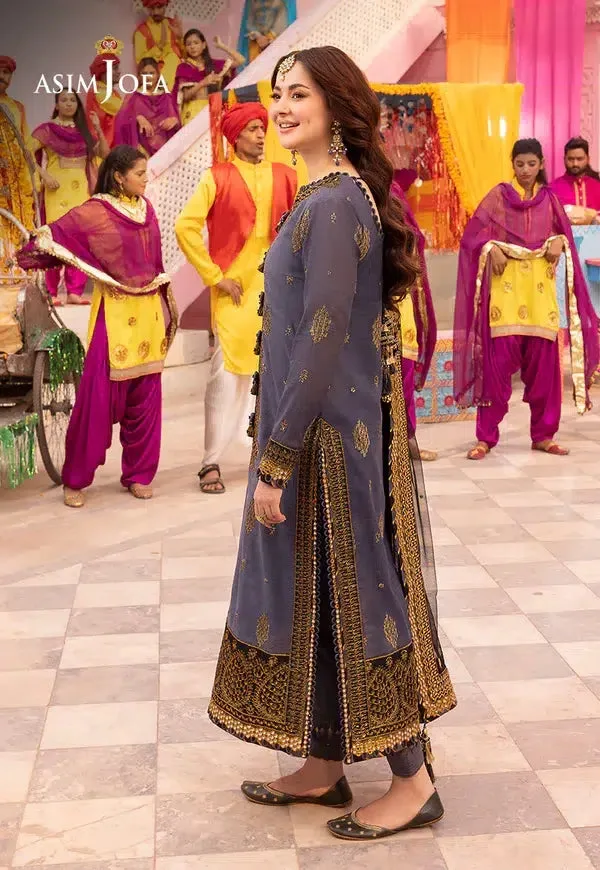 Asim Jofa Dastaan Collection 24 Black Organza – view 4 – Poshaq