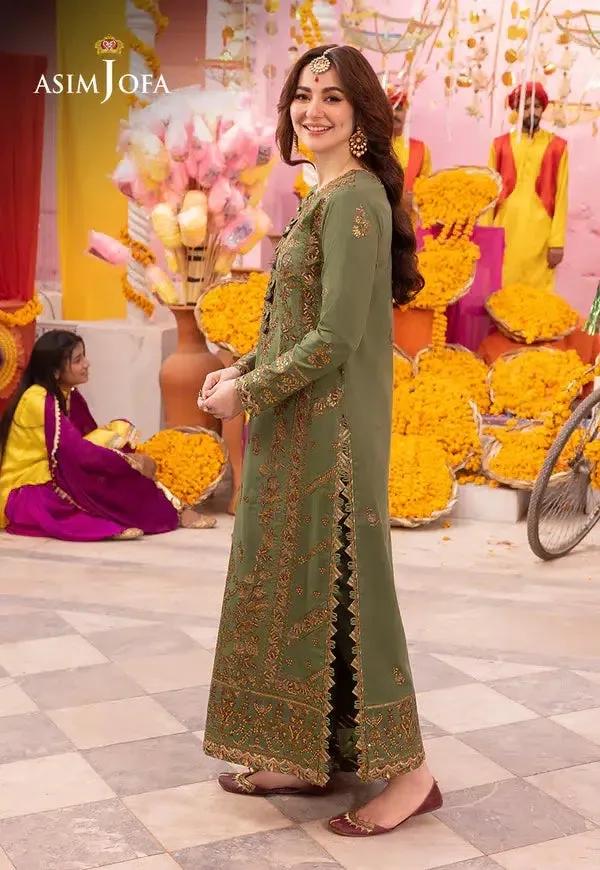 Asim Jofa Dastaan Collection 24 Green Chiffon – view 5 – Poshaq