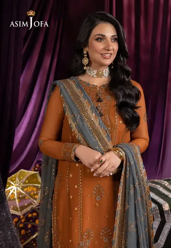 Asim Jofa Dastaan Collection 24 Gold Chiffon – view 2 – Poshaq