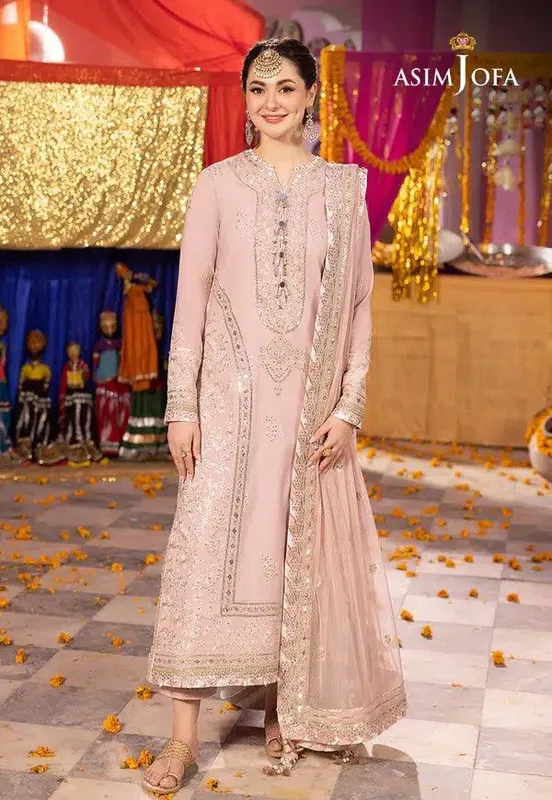 Asim Jofa Dastaan Collection 24 Pink Silk – view 1 – Poshaq