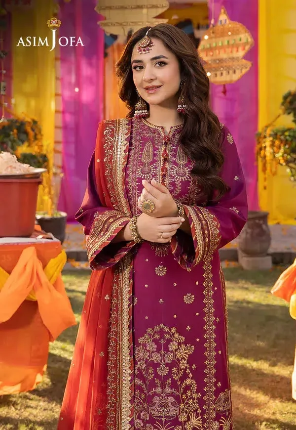 Asim Jofa Dastaan Collection 24 Purple Organza – view 4 – Poshaq