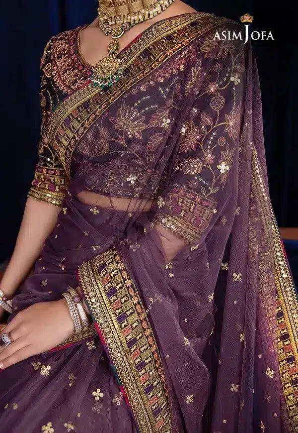 Asim Jofa Bekhudi Luxury Chiffon 23 Purple Chiffon – view 6 – Poshaq
