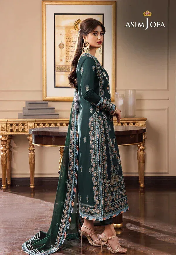 Asim Jofa Rang e Noor 23 Green Chiffon – view 2 – Poshaq