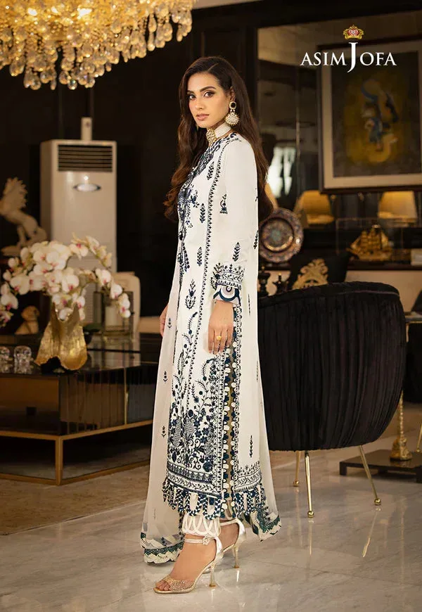 Asim Jofa Rang e Noor 23 Ivory Chiffon – view 2 – Poshaq