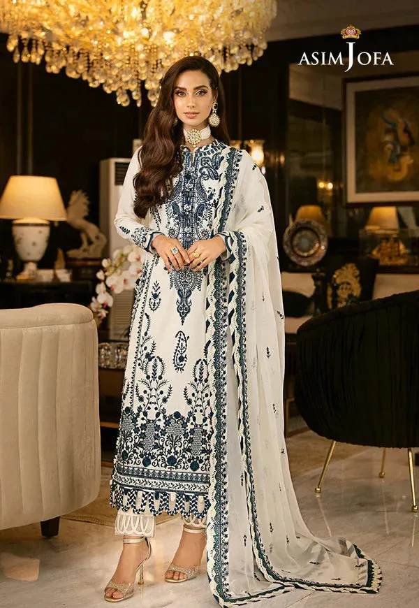 Asim Jofa Rang e Noor 23 Ivory Chiffon – view 3 – Poshaq