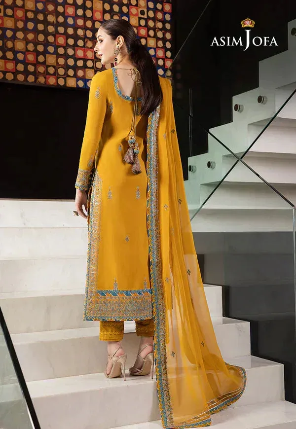 Asim Jofa Rang e Noor 23 Gold Chiffon – view 2 – Poshaq
