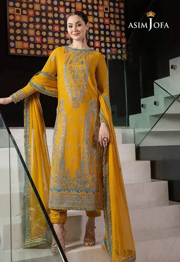Asim Jofa Rang e Noor 23 Gold Chiffon – view 3 – Poshaq