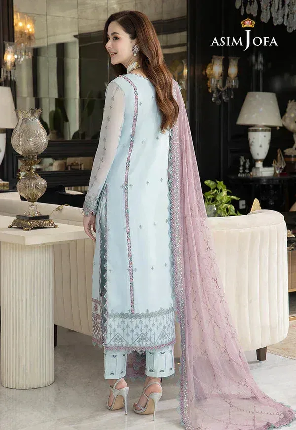 Asim Jofa Rang e Noor 23 Blue Chiffon – view 2 – Poshaq