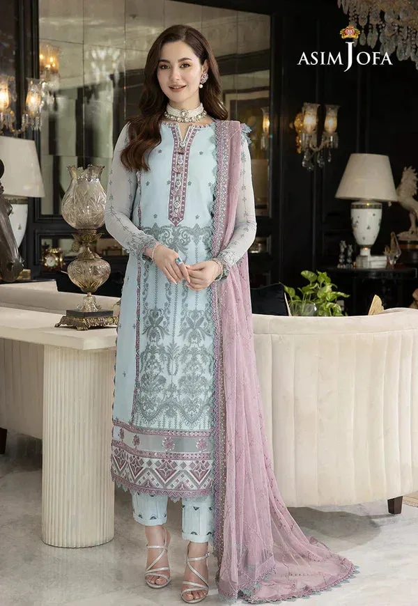 Asim Jofa Rang e Noor 23 Blue Chiffon – view 3 – Poshaq