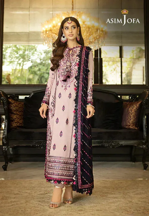 Asim Jofa Rang e Noor 23 Lilac Chiffon – view 3 – Poshaq