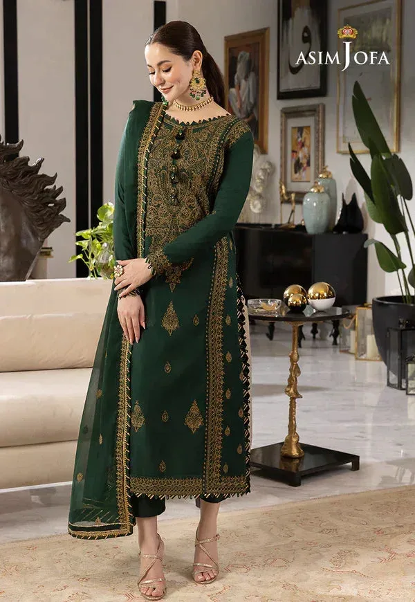 Asim Jofa Rang e Noor 23 Green Chiffon – view 1 – Poshaq