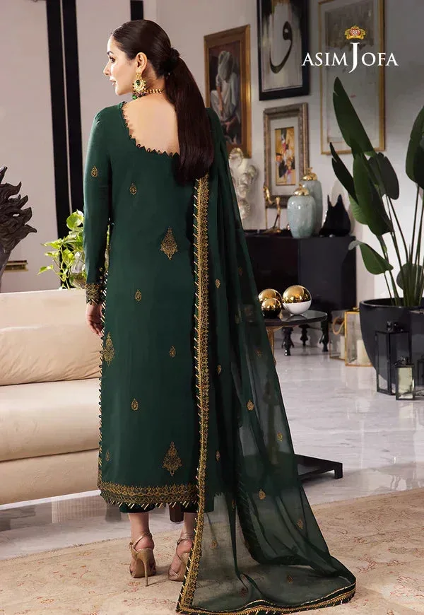 Asim Jofa Rang e Noor 23 Green Chiffon – view 2 – Poshaq