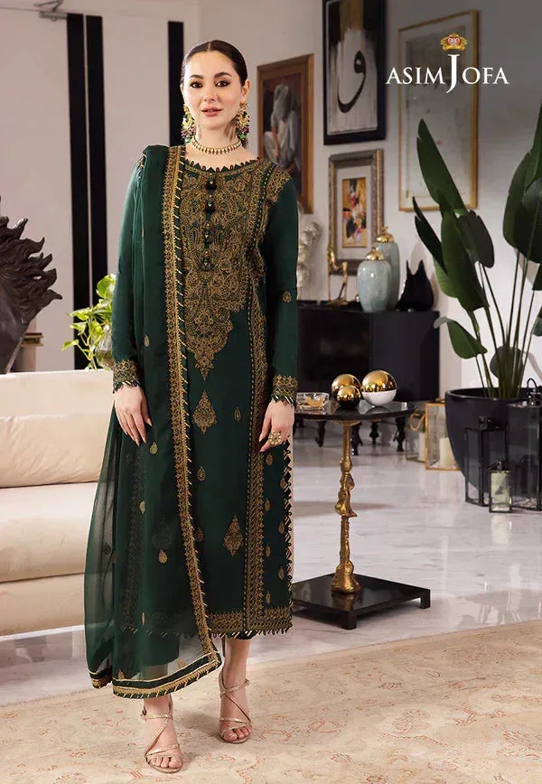 Asim Jofa Rang e Noor 23 Green Chiffon – view 3 – Poshaq