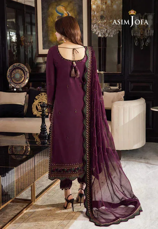 Asim Jofa Rang e Noor 23 Purple Chiffon – view 2 – Poshaq