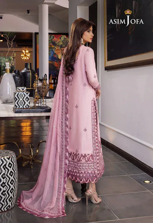 Asim Jofa Rang e Noor 23 Tea Pink Chiffon – view 2 – Poshaq