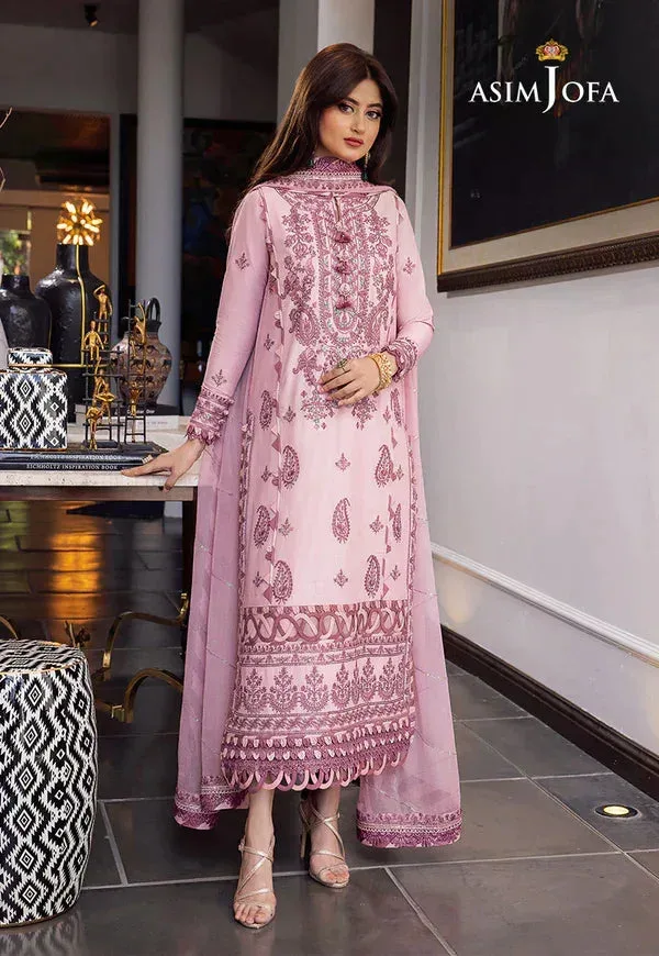 Asim Jofa Rang e Noor 23 Tea Pink Chiffon – view 3 – Poshaq