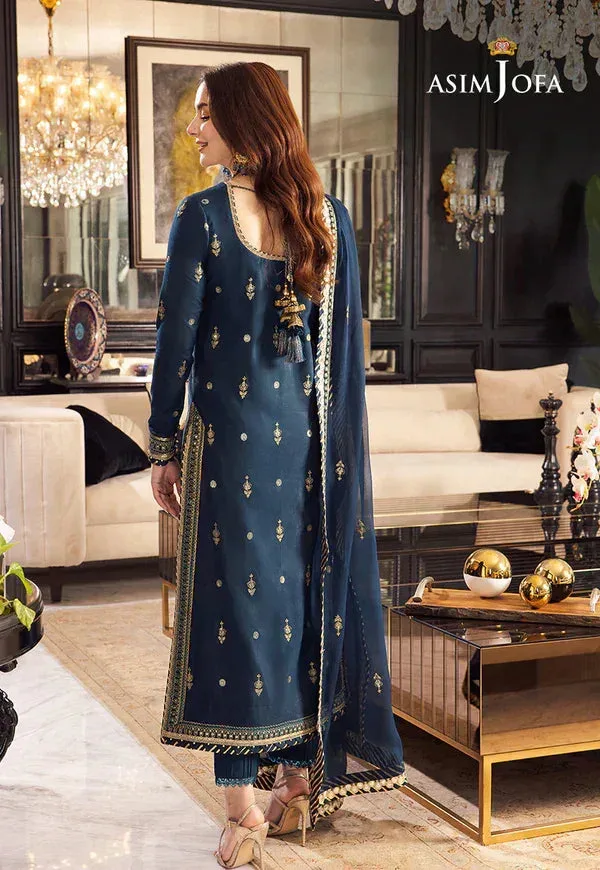 Asim Jofa Rang e Noor 23 Blue Chiffon – view 2 – Poshaq