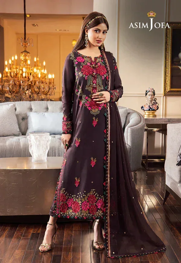 Asim Jofa Rang e Noor 23 Brown Chiffon – view 3 – Poshaq