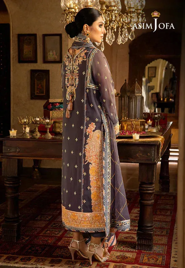 Asim Jofa Velvet Festive 23 Black Raw Silk – view 5 – Poshaq