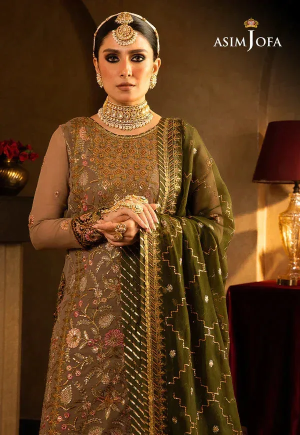Asim Jofa Velvet Festive 23 Green Chiffon – view 2 – Poshaq