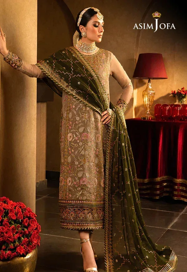 Asim Jofa Velvet Festive 23 Green Chiffon – view 3 – Poshaq