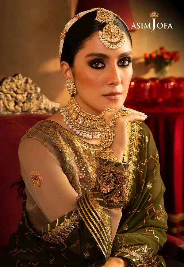 Asim Jofa Velvet Festive 23 Green Chiffon – view 4 – Poshaq