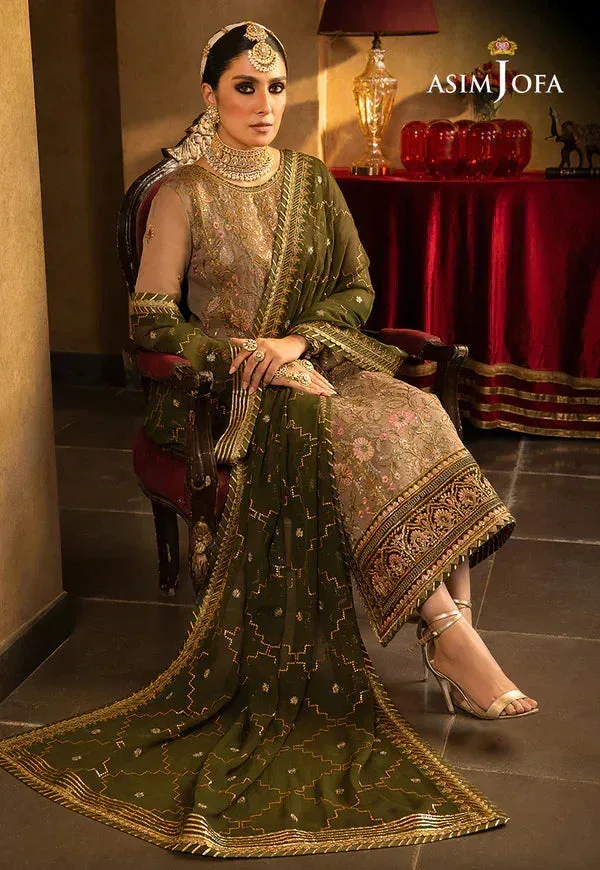 Asim Jofa Velvet Festive 23 Green Chiffon – view 6 – Poshaq