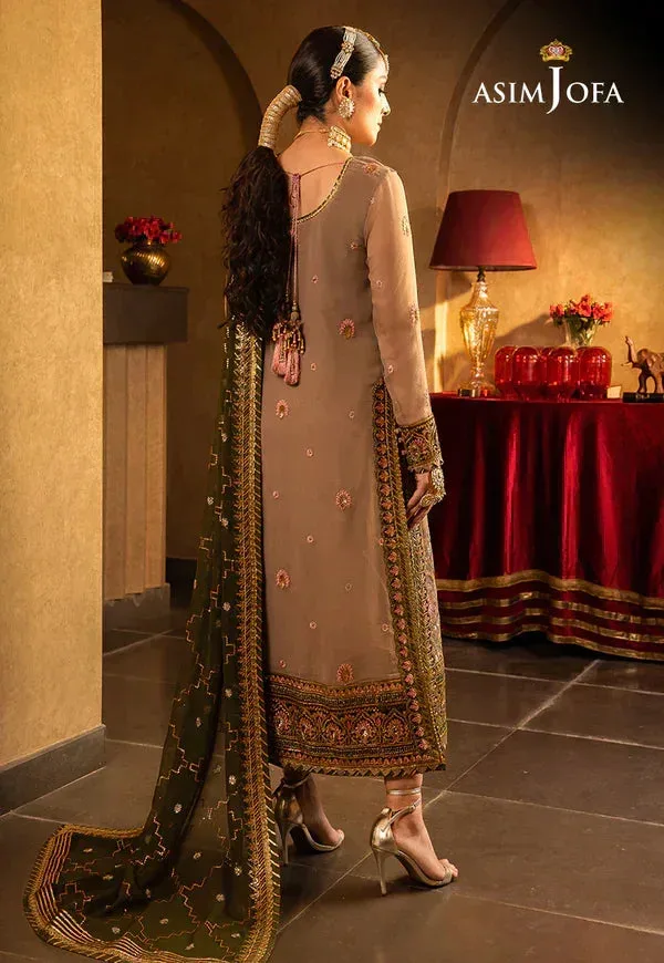 Asim Jofa Velvet Festive 23 Green Chiffon – view 8 – Poshaq