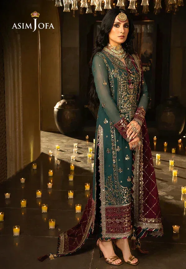 Asim Jofa Velvet Festive 23 Purple Raw Silk – view 5 – Poshaq