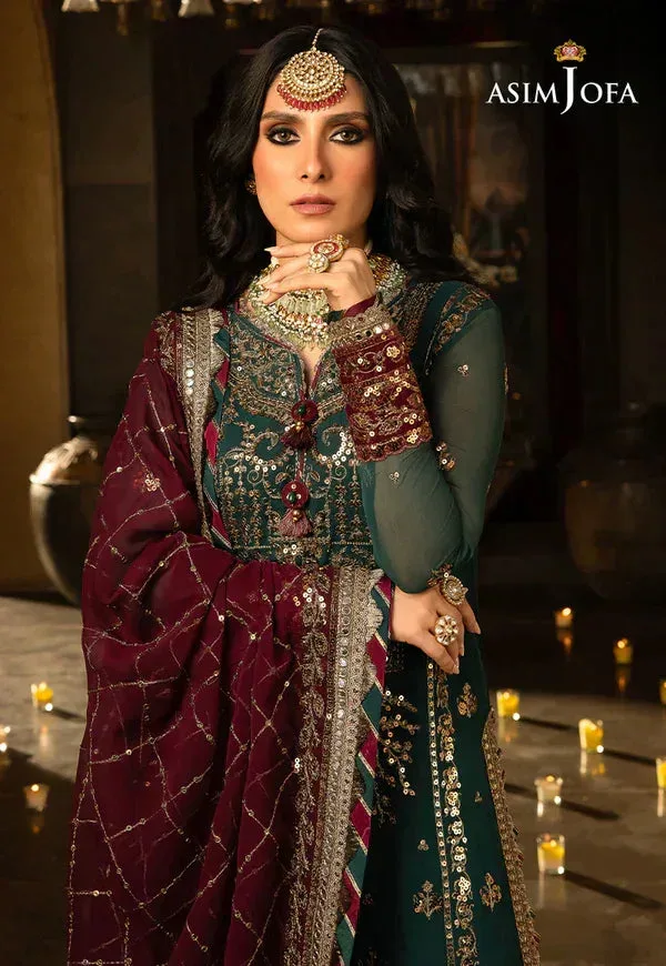 Asim Jofa Velvet Festive 23 Purple Raw Silk – view 6 – Poshaq